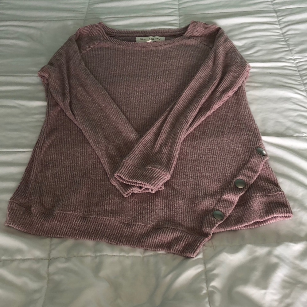 Long sleeve pink blouse